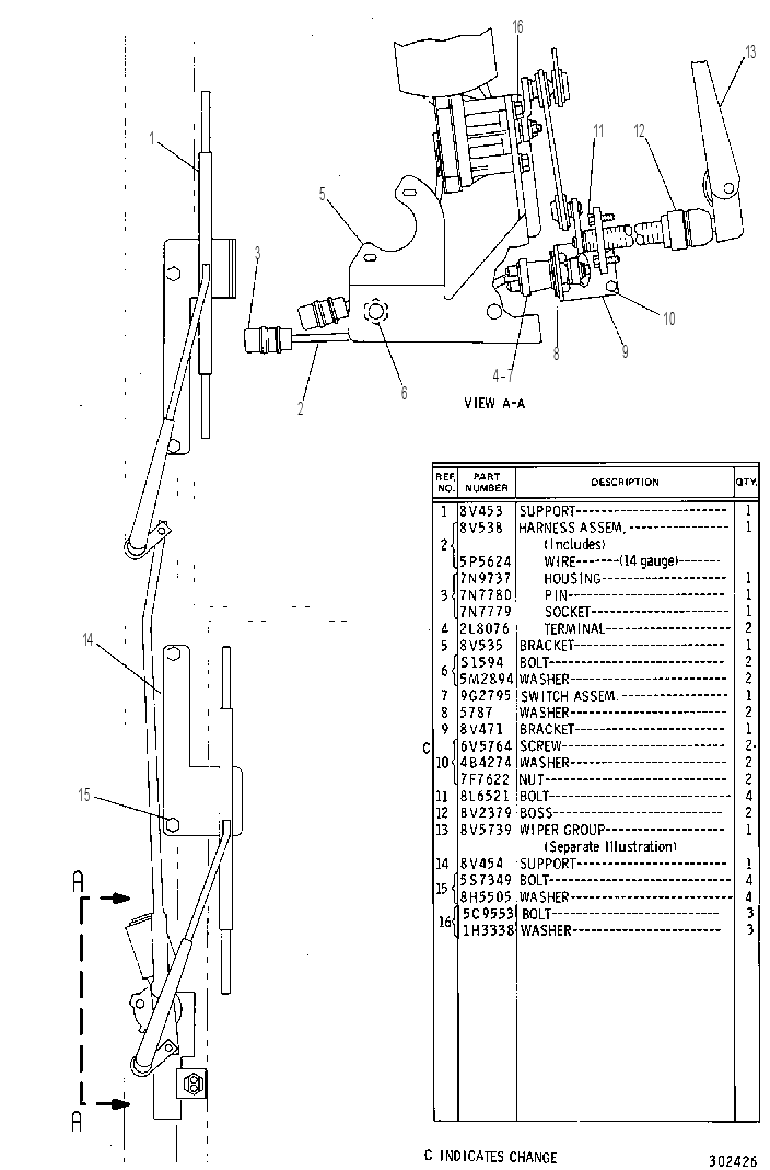 Стеклоочиститель лобового стекла 8V2289 CAT