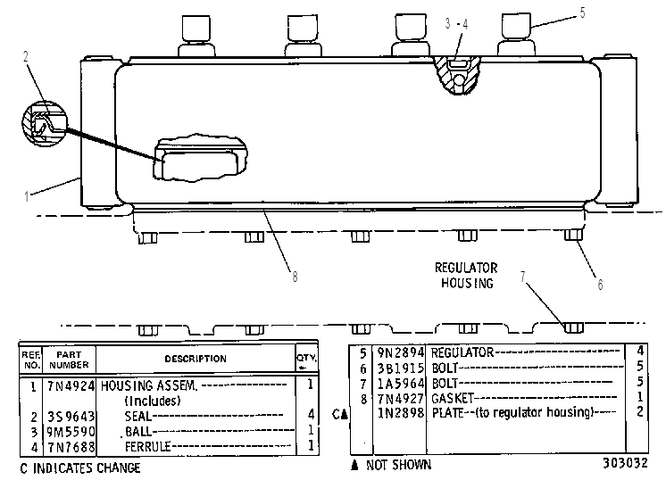 Корпус с регулятором 8N7643 CAT