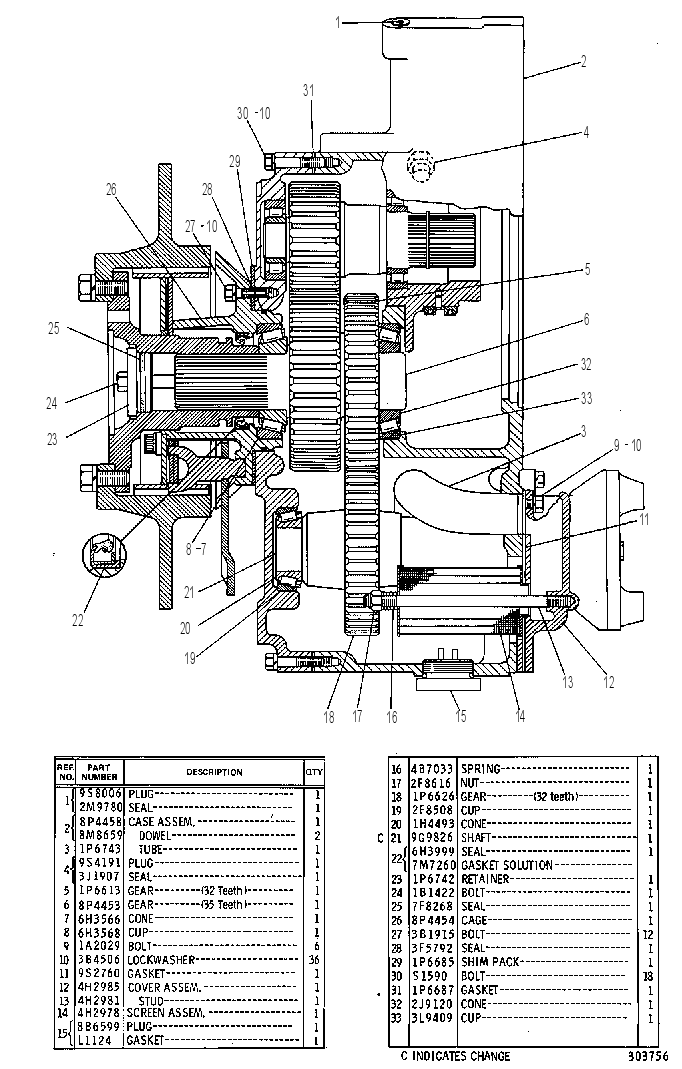 Раздаточная передача 3P9399 CAT