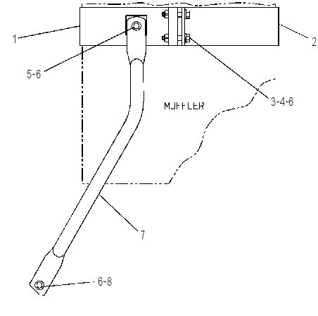 MOUNTING GP-MUFFLER 1W3168 CAT