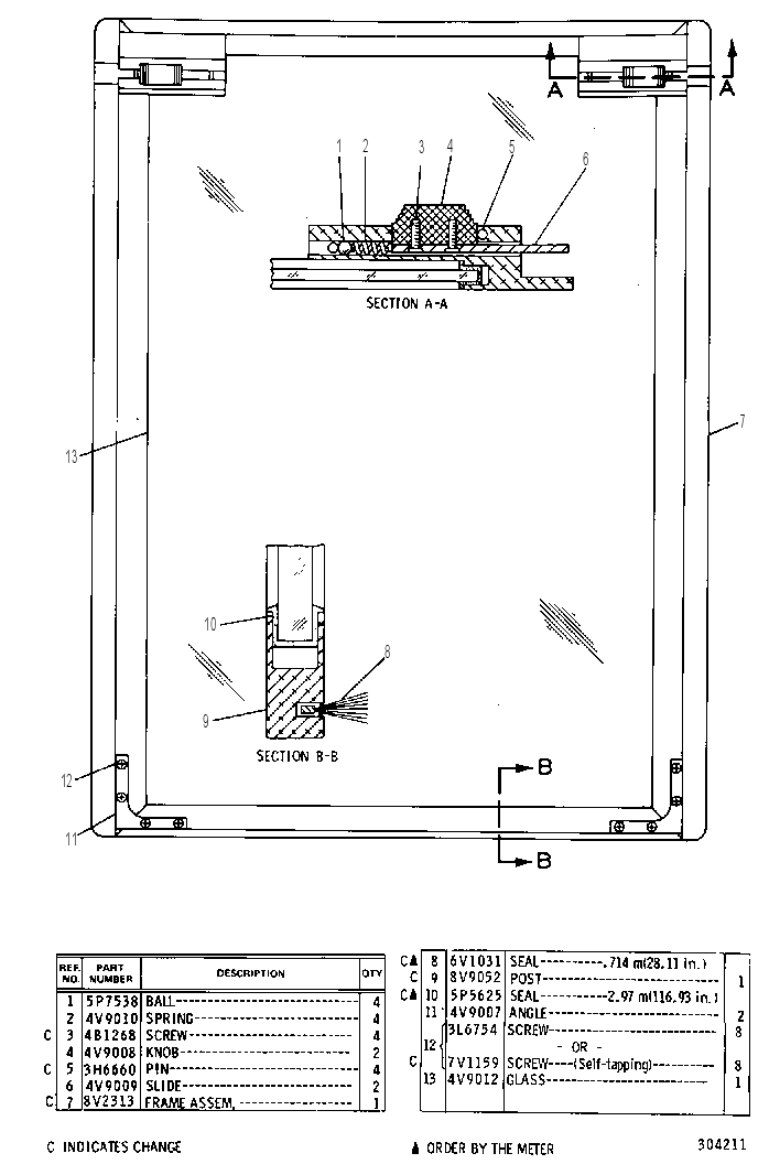 WINDOW GP-LOWER 4V9004 CAT