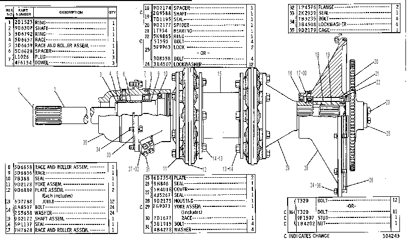 Вал приводной 9D6390 CAT