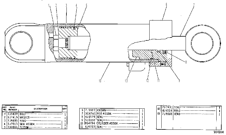 CYLINDER GP-WHEEL LEAN 3G4752 CAT
