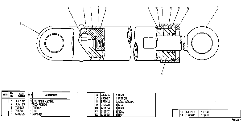CYLINDER GP-ARTICULATION 1U2704 CAT