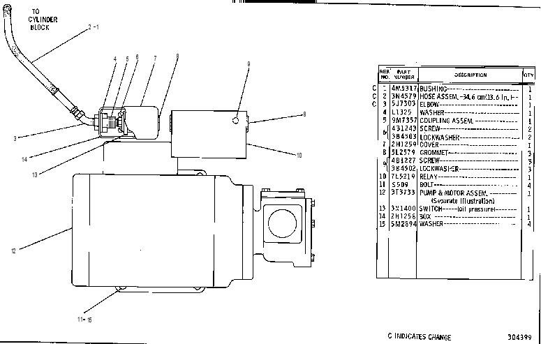 Насос предпусковой смазки 1W4671 CAT