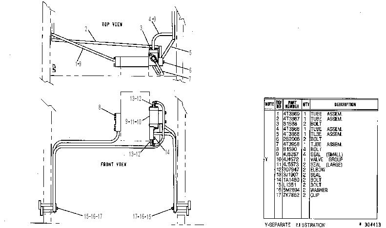 LINES GP-TILT & TIP CYLINDER 4T5818 CAT