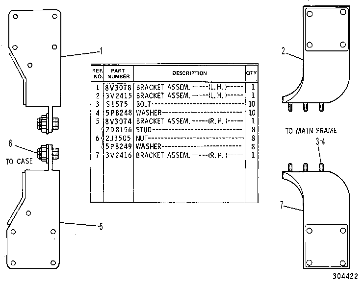 Крепление ROPS 8V3095 CAT