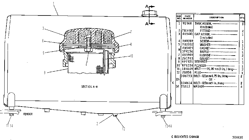 Бак топливный 5V5727 CAT