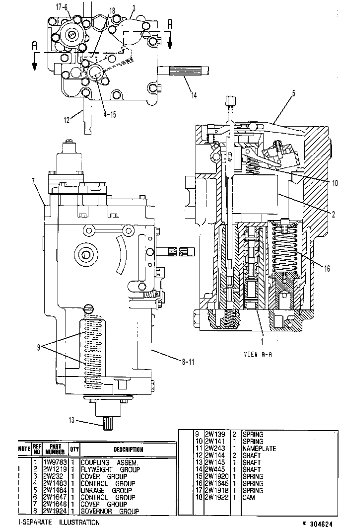 Регулятор оборотов 1W4857 CAT
