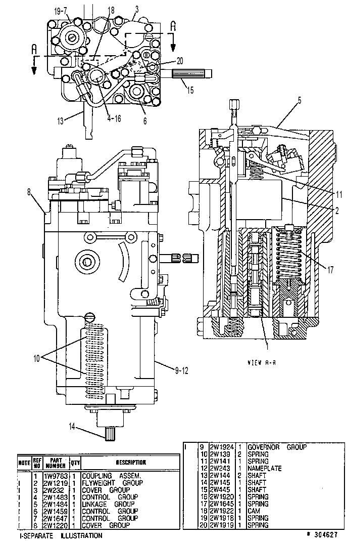 Регулятор оборотов 1W4858 CAT
