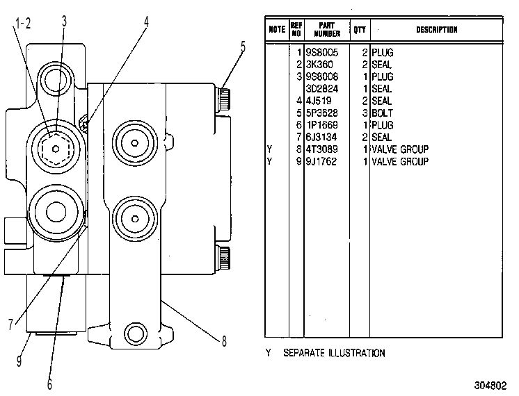 VALVE GP-COMBINATION 4T3090 CAT