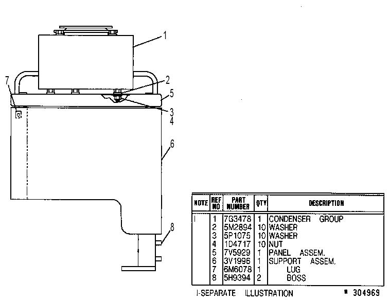 MOUNTING & CONDENSER GP 7V6999 CAT