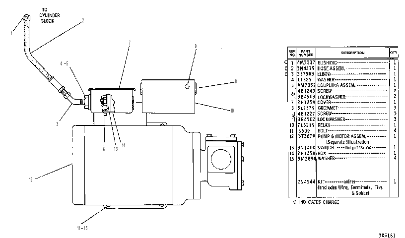 Насос предпусковой смазки 1W4670 CAT