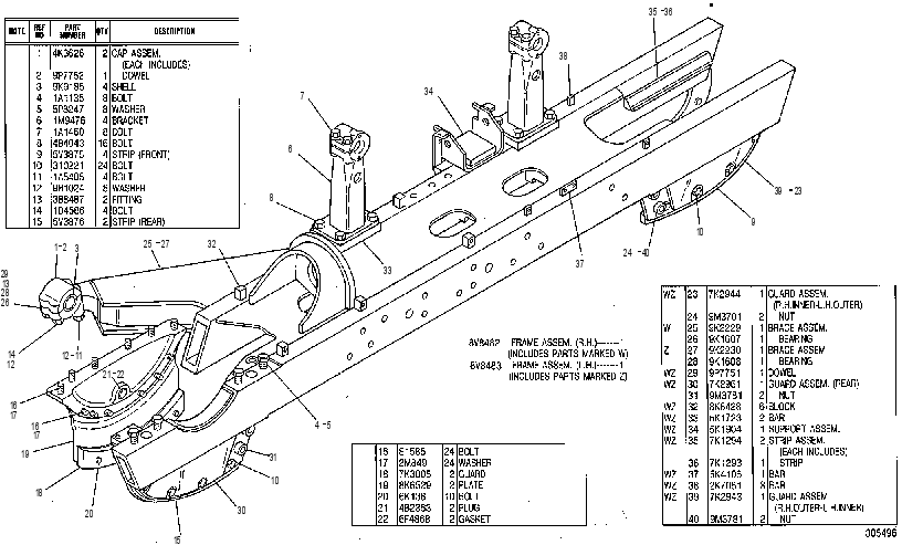 Рама опорных катков 8V8481 CAT