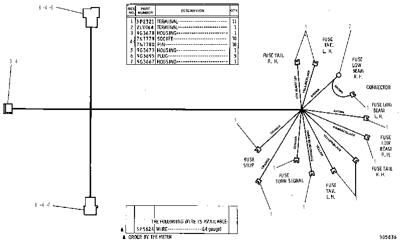 Жгут проводов 5G4055 CAT