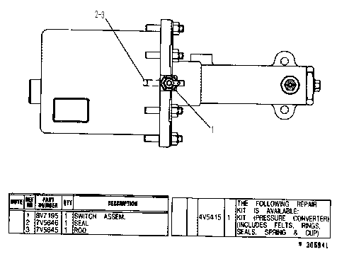 CYLINDER GP-AIR/HYDRAULIC 4V5414 CAT