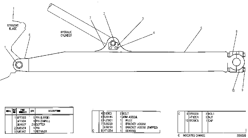 PUSH ARM GP-LH 9J9442 CAT