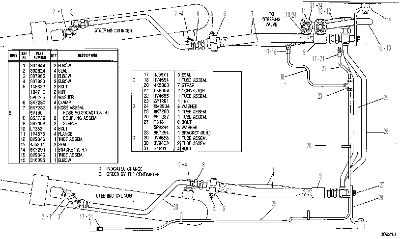 Трубопроводы рулевого управления 8V9226 CAT