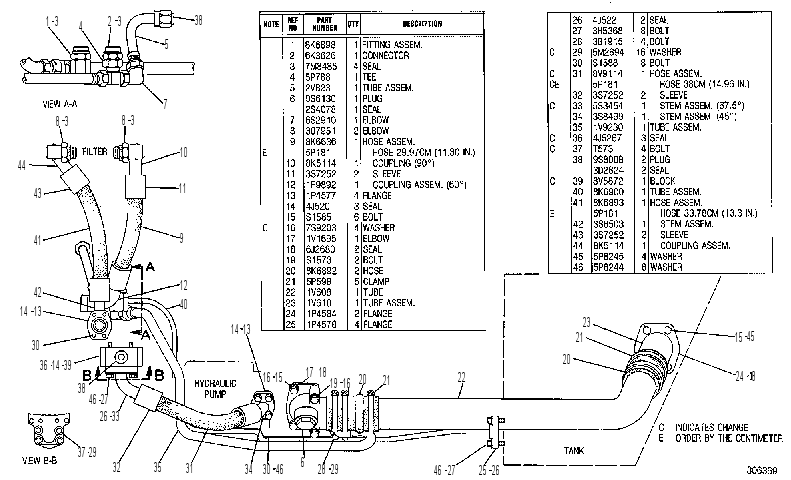 Трубопроводы гидравлические 8K6950 CAT