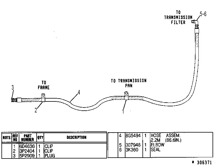 Трубопроводы сливные 8G6036 CAT