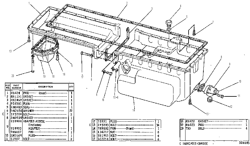 Поддон масляный 6N1354 CAT