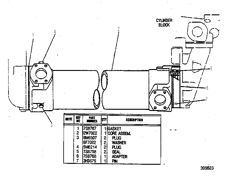 Маслоохладитель трансмиссии 2W7450 CAT