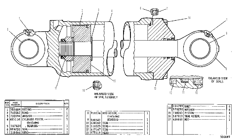 Цилиндр рыхлителя 4T5111 CAT
