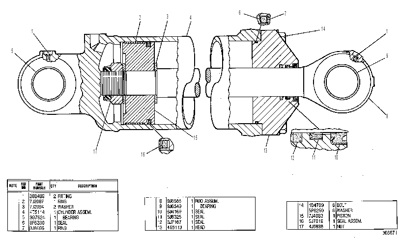 Цилиндр рыхлителя 4T5112 CAT