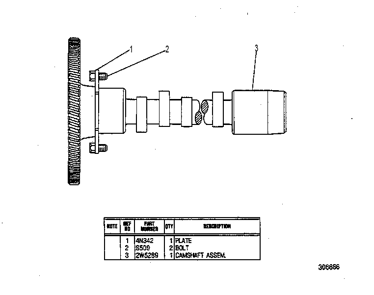 CAMSHAFT GP-SINGLE 2W5290 CAT
