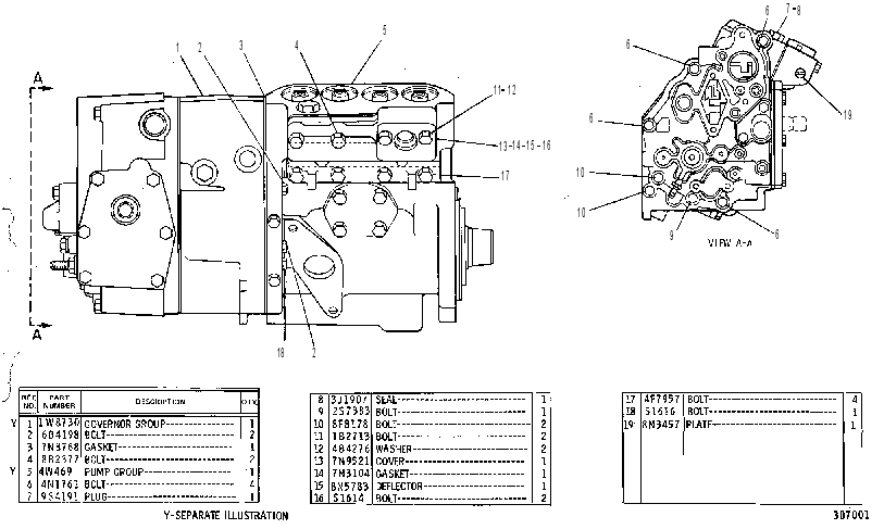 Регулятор и ТНВД 1W8731 CAT