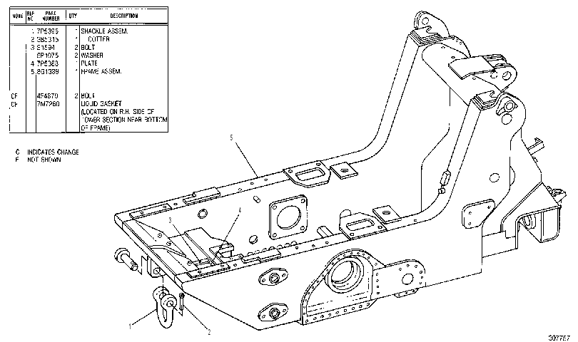Рама погрузчика 8G0850 CAT