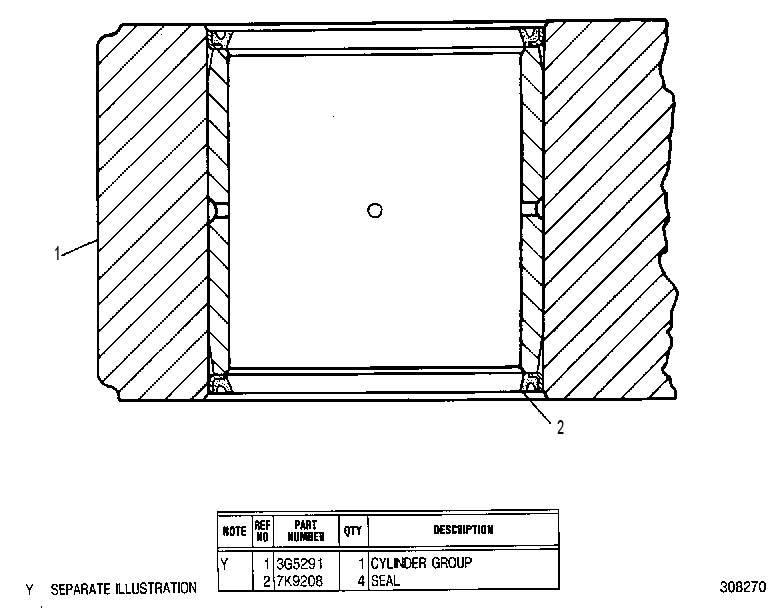 CYLINDER & SEAL GP-TILT 4V1466 CAT