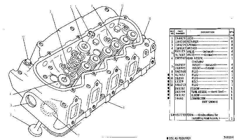 Головка блока цилиндров 2W0011 CAT