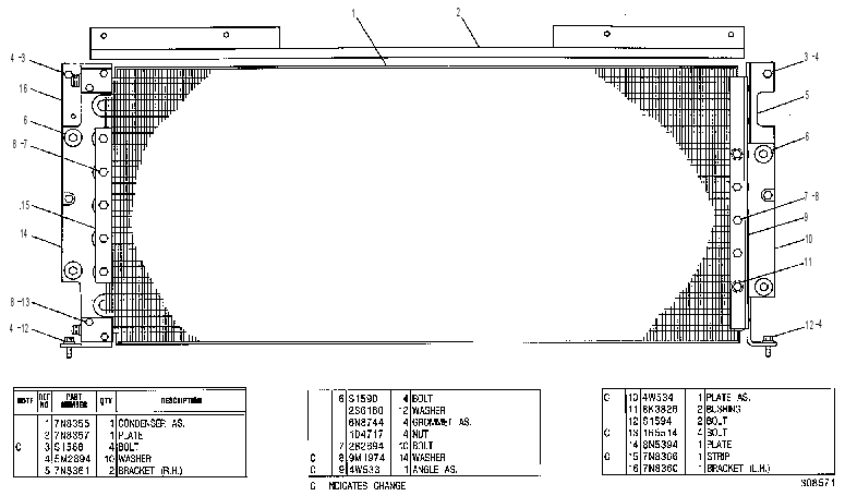CONDENSER & MOUNTING GP 7N8301 CAT