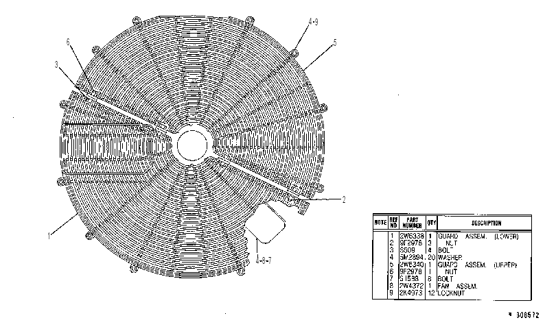 REVERSIBLE FAN 2W6341 CAT