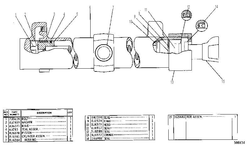 CYLINDER GP-BLADE LIFT 3G5223 CAT