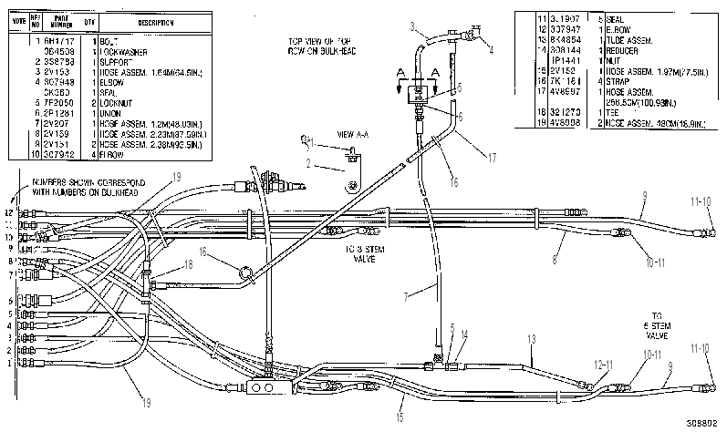 Трубопроводы управляющие 7V9987 CAT