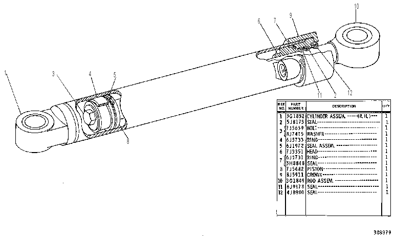 CYLINDER GP-SCARIFIER 3G1853 CAT