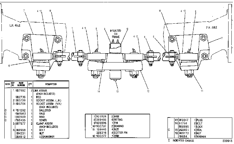 Тяга рулевая 9D3030 CAT