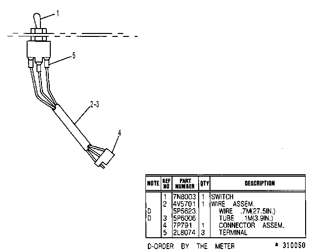 SWITCH GP-DEFROSTER 8V9220 CAT