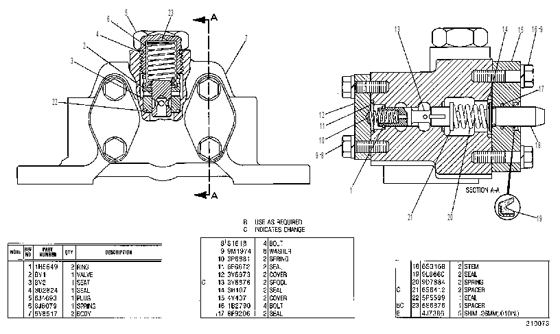 Клапан управляющий 8V0824 CAT