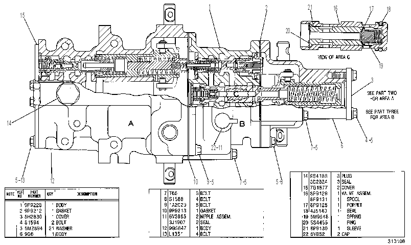 Клапан управляющий 9G9643 CAT