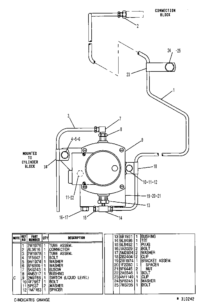 DRAIN GP-FUEL 2W1973 CAT