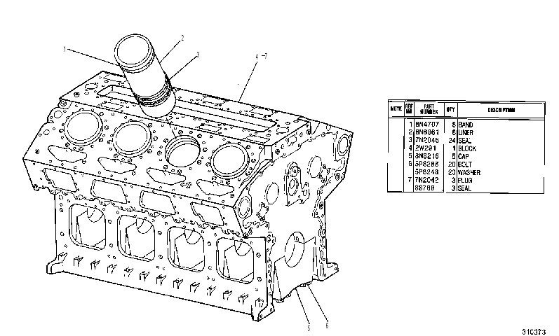 Блок цилиндров 2W0290 CAT