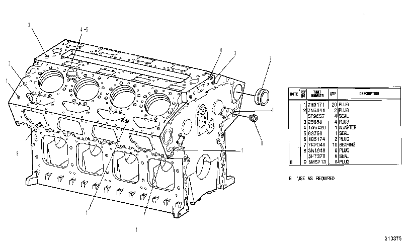 Блок цилиндров 2W0291 CAT