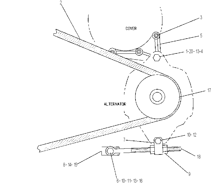 Крепление генератора 1W6157 CAT