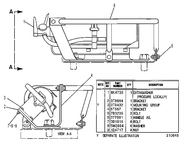 FIRE EXTINGUISHER GP 6T0568 CAT