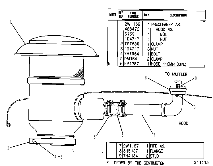 Предочиститель воздуха 2W1168 CAT