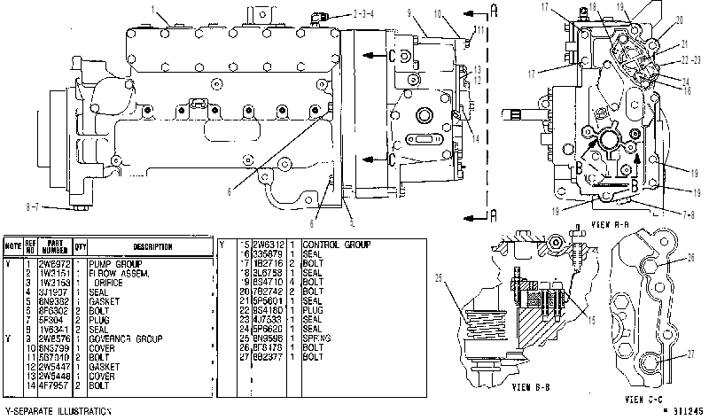 ТНВД с регулятором 2W9103 CAT