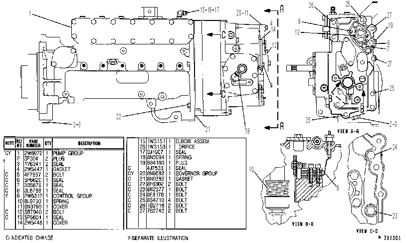ТНВД с регулятором 2W6193 CAT